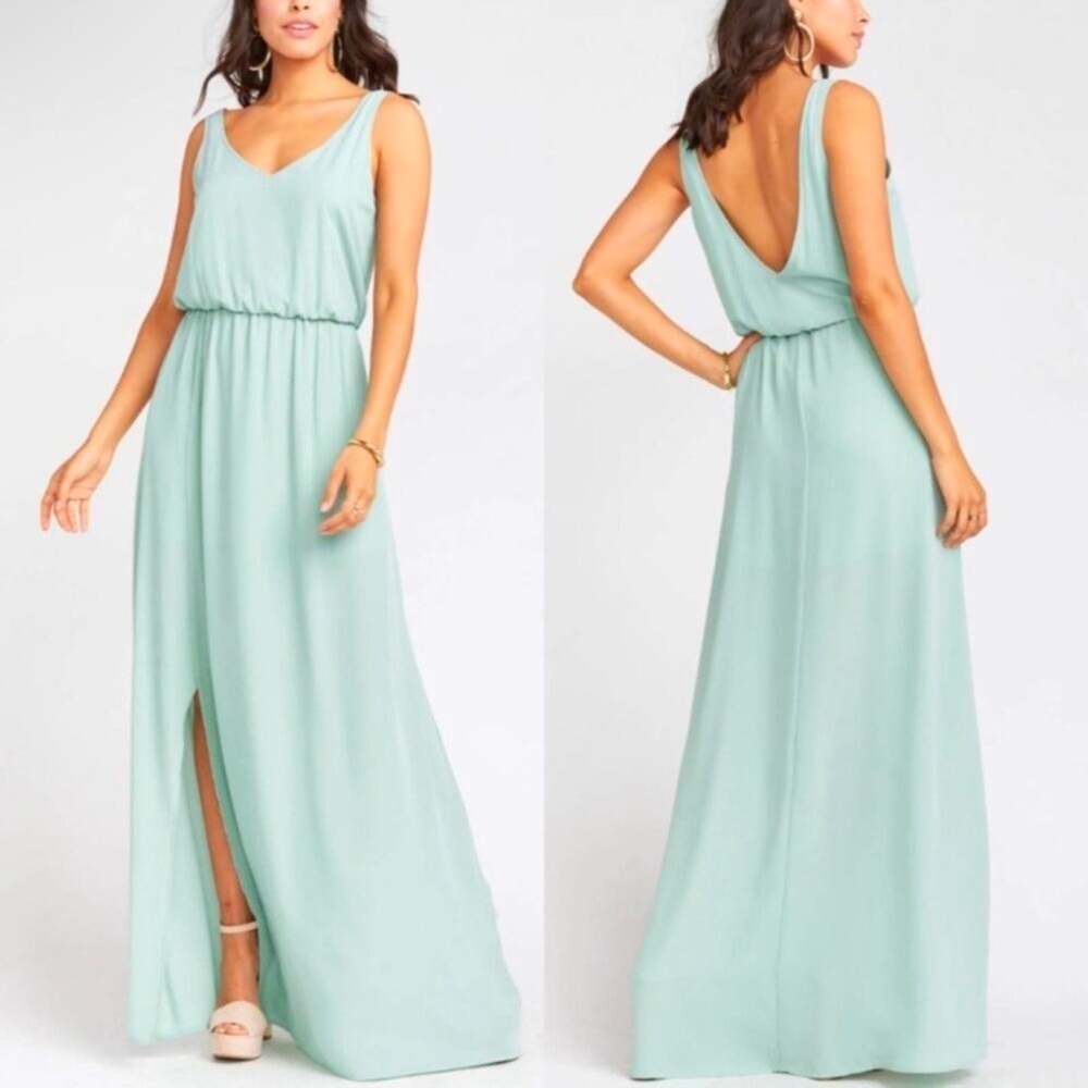 Show Me Your Mumu Kendall Dusty dusty green maxi dress XS